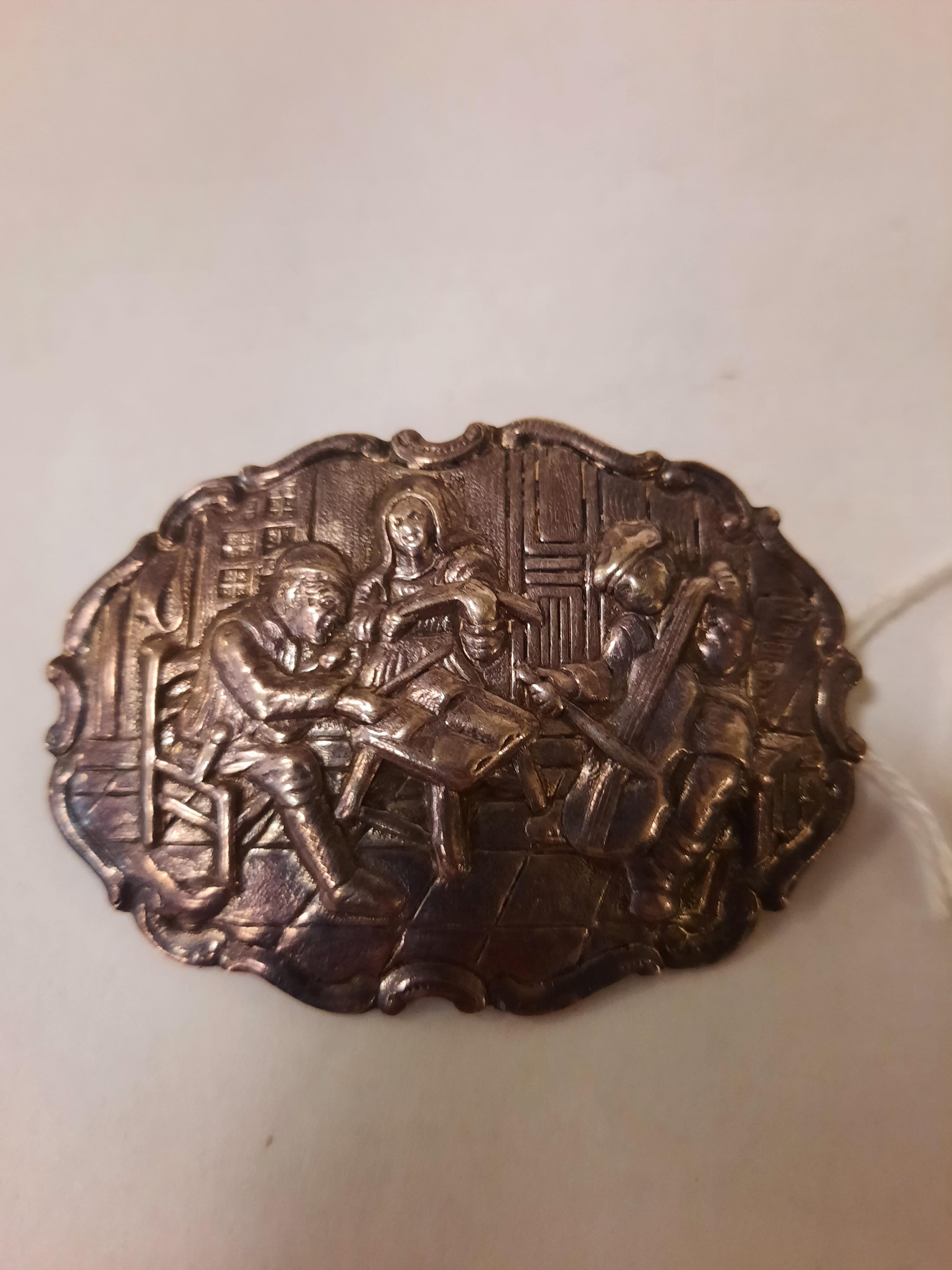 DUTCH SILVER BROOCH - NOT MARKED