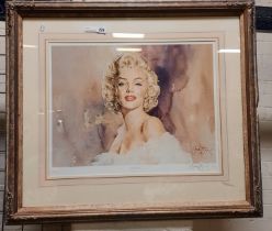 MARILYN MONROE PRINT - SIGNED - 50 X 65 CMS APPROX