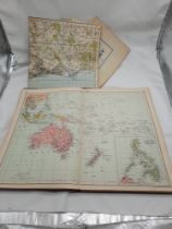 UNIVERSAL ATLAS WITH A NUMBER OF ORDENANCE SURV EY MAPS FROM THE SECOND WORLD WAR