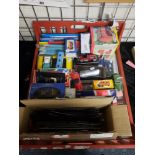 COLLECTION OF BOXED DIE CAST VEHICLES & SOME RAILWAY ITEMS