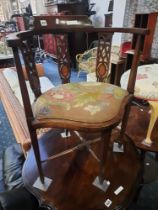 EDWARDIAN INLAID TUB CHAIR