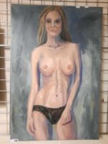 NUDE STUDY OF A LADY BY JAN SYMDENS - 90 X 60 CMS APPROX