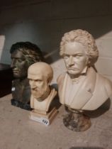 3 BUST TO INCLUDE BEETHOVEN