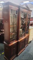 MAHOGANY BREAKFRONT CABINET