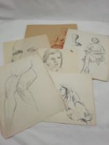COLLECTION OF SKETCHES - LIFE DRAWINGS ETC BY BERNARD BEWERMAN