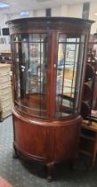 DOME CHINA CABINET ON BALL CLAW FEET