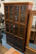 LARGE GLASS FRONTED BOOKCASE