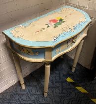 PAINTED HALL TABLE WITH DRAWERS