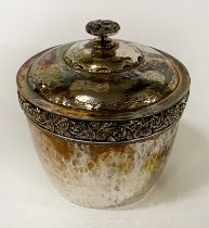 WITHDRAWN 838 SILVER LIDDED POT - 13 OZS APPROX