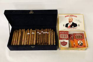 BOX OF VARIOUS CIGARS (CUBAN) WITH KING EDWARDS