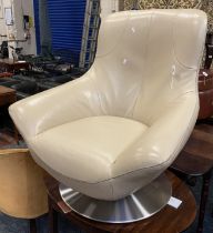 LEATHER SWIVEL CHAIR