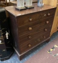 19TH CENTURY MAHOGANY 5 DRAWER CHEST