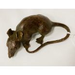 SIGNED BRONZE RAT 2CMS (H) APPROX