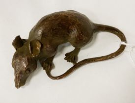 SIGNED BRONZE RAT 2CMS (H) APPROX