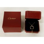 CARTIER 18CT GOLD PENDANT & CHAIN IN ORIGINAL BOX