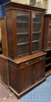 EDWARDIAN BOOKCASE CABINET