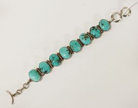 SILVER & TURQUOISE BRACELET