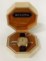 BOXED GENTS BULOVA N4 GOLD PLATED MANUAL WATCH