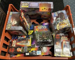 COLLECTION OF STAR WARS EPISODE 1 BOXED FIGURES WITH A COLLECTION OF STAR WARS ACCESSORIES TO