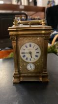 GILT FRENCH CARRIAGE CLOCK - RALPH & CO