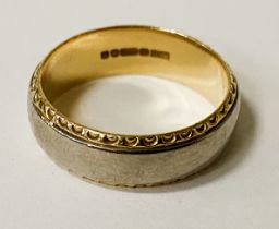 18CT GOLD RING - SIZE L - 5.4 GRAMS APPROX