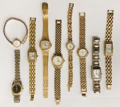 QTY OF LADIES WATCHES & 1 9CT GOLD CASED WATCH