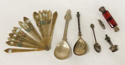 COLLECTION OF INTERESTING ITEMS INCL. SOME SILVER