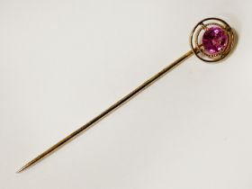 PINK SAPPHIRE PIN BROOCH