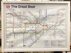 SIMON PATTERSON ''THE GREAT BEAR'' SPOOF UNDERGROUND MAP - FRAMED