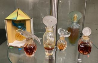 COLLECTION OF EARLY PERFUME BOTTLES MOSTLY LALIQUE