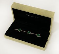 WITHDRAWN VAN CLEEF & ARPELS ALHAMBRA MOTIF MALACHITE BRACELET