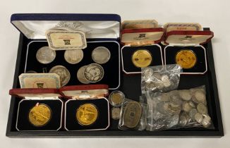 COLLECTION OF COINS SOME COMMEMORATIVE - ALL SILVER