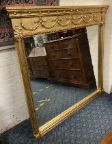 GILT WOOD OVERMANTLE MIRROR