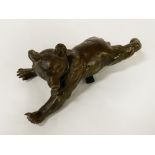 METAL CAST BEAR INKWELL 8.5CMS (H) APPROX