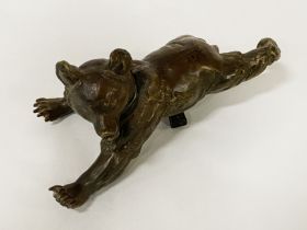 METAL CAST BEAR INKWELL 8.5CMS (H) APPROX