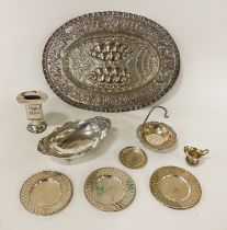 COLLECTION OF JUDAICA TO INCLUDE SILVER SOME HALLMARKED & OTHER