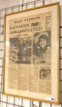 DAILY EXPRESS BROADSHEET - ASSASINATION NEWSPAPER