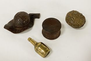 FOUR EARLY INKWELLS