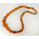 BUTTERSCOTCH AMBER BEADED NECKLACE