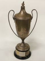 H/M SILVER TROPHY WITH BASE A/F - 60OZS APPROX