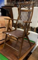 VICTORIAN MAHOGANY FOLDING CHAIR