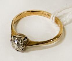 18CT YELLOW GOLD DIAMOND RING 0.51 CARAT APPROX SIZE M