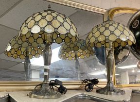 PAIR OF TIFFANY STYLE TABLE LAMPS - 60CMS (H) APPROX