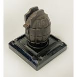 GRENADE INKWELL - ON BASE REG NO 651542 1915 - 12CMS (H) APPROX