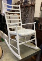 WHITE ROCKING CHAIR