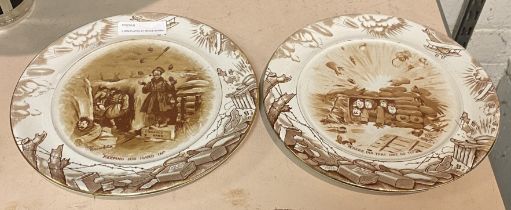 2 WWI PLATES BY BRUCE BAIRNAFATHER BY BRIMWADE