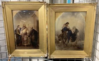 PAIR OF GILT FRAMED A. LIEZEN MAYER PRINTS WITH RELIGIOUS DEPICTIONS 38CMS (H) X 23.5CMS (W)