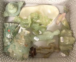 BOX OF JADEITE & JADE