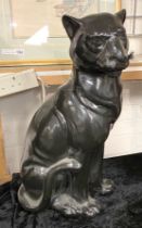 LARGE CERAMIC BLACK PANTHER 60CMS (H) APPROX A/F
