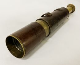 WW1 1915 BAORD STAMPED OBSERVER TELESCOPE SIG MK1V WITH THICK BRASS GUAGE - LEATHER BOUND